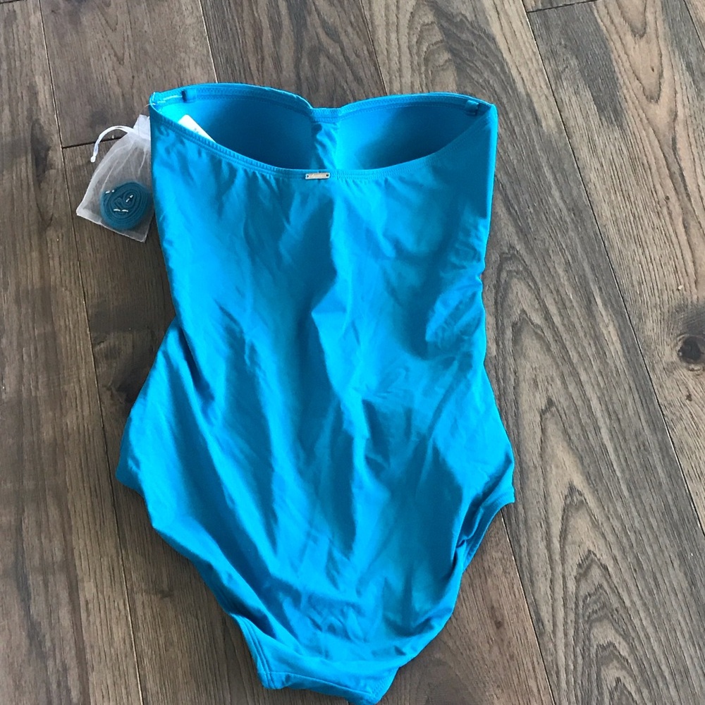 Teal Women One Piece Swimsuit - Picture 4 of 6